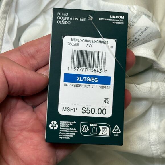 Under Armour UA Speedpocket 7" Shorts Size XL NWT 1383268-110 - Picture 5 of 7